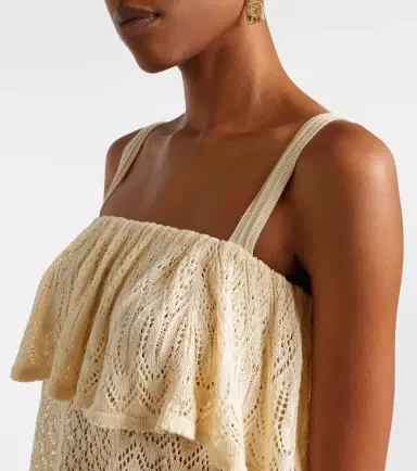 Zimmermann Mahon knitted ruffled lace top | Thumbnail 4 Zimmermann Mahon knitted ruffled lace top | Thumbnail 4