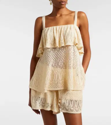 Zimmermann Mahon knitted ruffled lace top | Thumbnail 5 Zimmermann Mahon knitted ruffled lace top | Thumbnail 5