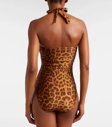 Zimmermann Mahon leopard-print halterneck swimsuit | Thumbnail 3 Zimmermann Mahon leopard-print halterneck swimsuit | Thumbnail 3