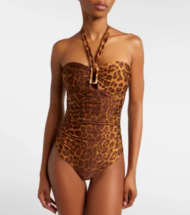 Zimmermann Mahon leopard-print halterneck swimsuit | Thumbnail 4 Zimmermann Mahon leopard-print halterneck swimsuit | Thumbnail 4