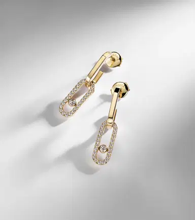 Messika Move Link 18kt gold earrings with diamonds | Thumbnail 5 Messika Move Link 18kt gold earrings with diamonds | Thumbnail 5