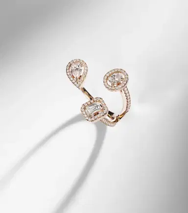 Messika My Twin Trilogy 18kt rose gold ring with diamonds | Thumbnail 5 Messika My Twin Trilogy 18kt rose gold ring with diamonds | Thumbnail 5