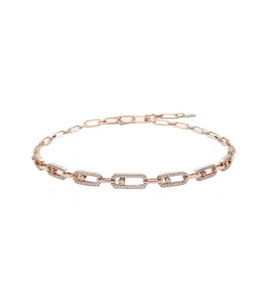 Messika Move Link 18kt rose gold choker with diamonds | Thumbnail 1 Messika Move Link 18kt rose gold choker with diamonds | Thumbnail 1
