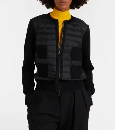 Moncler Tricot down-paneled virgin wool cardigan | Thumbnail 2 Moncler Tricot down-paneled virgin wool cardigan | Thumbnail 2