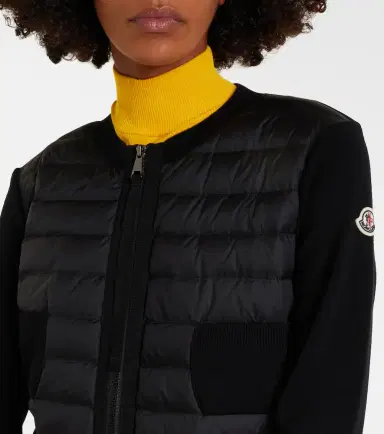 Moncler Tricot down-paneled virgin wool cardigan | Thumbnail 4 Moncler Tricot down-paneled virgin wool cardigan | Thumbnail 4