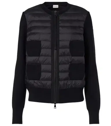 Moncler Tricot down-paneled virgin wool cardigan | Thumbnail 1 Moncler Tricot down-paneled virgin wool cardigan | Thumbnail 1