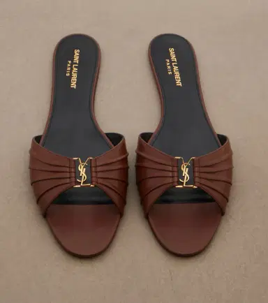 Saint Laurent Babylone leather slides | Thumbnail 2 Saint Laurent Babylone leather slides | Thumbnail 2