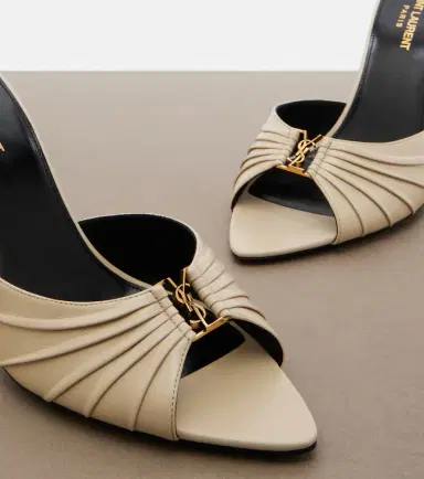 Saint Laurent Babylone Cassandre leather mules | Thumbnail 3 Saint Laurent Babylone Cassandre leather mules | Thumbnail 3