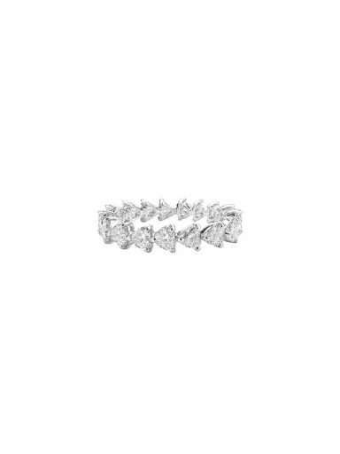 Wish Fine Jewelry 2.78ct Diamond 18K Gold Heart Eternity Ring | Thumbnail 1 Wish Fine Jewelry 2.78ct Diamond 18K Gold Heart Eternity Ring | Thumbnail 1