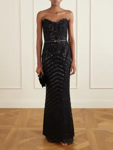 Elie Saab Strapless Sequined Silk And Ramie-blend Tulle Gown | Thumbnail 2 Elie Saab Strapless Sequined Silk And Ramie-blend Tulle Gown | Thumbnail 2
