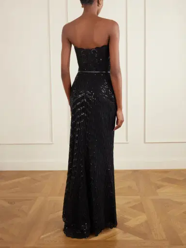 Elie Saab Strapless Sequined Silk And Ramie-blend Tulle Gown | Thumbnail 3 Elie Saab Strapless Sequined Silk And Ramie-blend Tulle Gown | Thumbnail 3