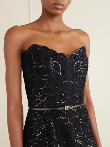 Elie Saab Strapless Sequined Silk And Ramie-blend Tulle Gown | Thumbnail 4 Elie Saab Strapless Sequined Silk And Ramie-blend Tulle Gown | Thumbnail 4