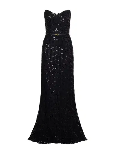 Elie Saab Strapless Sequined Silk And Ramie-blend Tulle Gown | Thumbnail 1 Elie Saab Strapless Sequined Silk And Ramie-blend Tulle Gown | Thumbnail 1