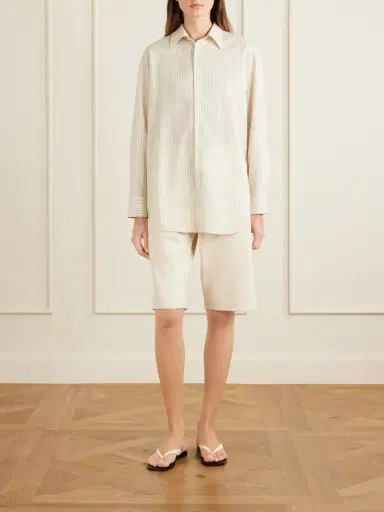 Auralee Striped Wool Shirt | Thumbnail 2 Auralee Striped Wool Shirt | Thumbnail 2