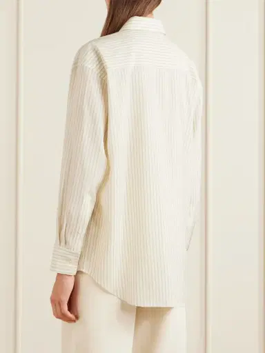 Auralee Striped Wool Shirt | Thumbnail 4 Auralee Striped Wool Shirt | Thumbnail 4