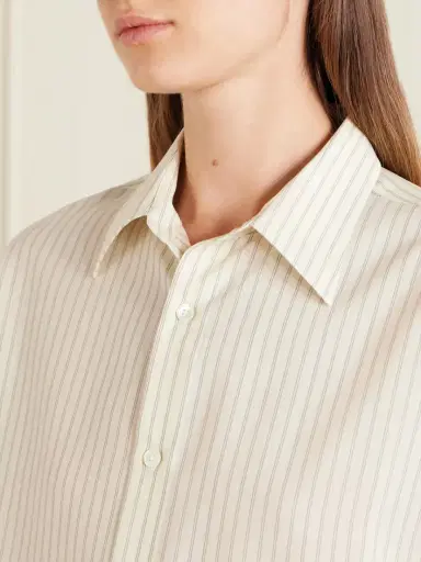 Auralee Striped Wool Shirt | Thumbnail 5 Auralee Striped Wool Shirt | Thumbnail 5