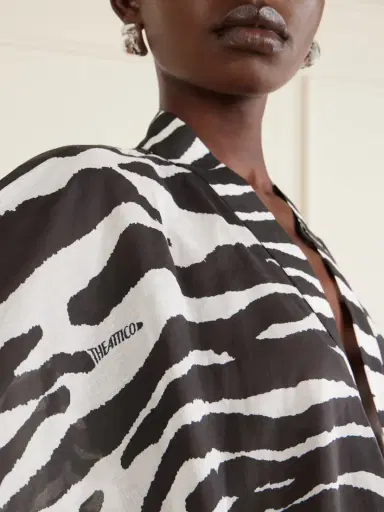 The Attico Zebra-print Cotton Kaftan | Thumbnail 4 The Attico Zebra-print Cotton Kaftan | Thumbnail 4
