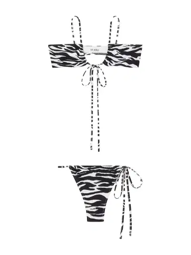 The Attico Quick-drying Zebra-print Bikini | Thumbnail 1 The Attico Quick-drying Zebra-print Bikini | Thumbnail 1