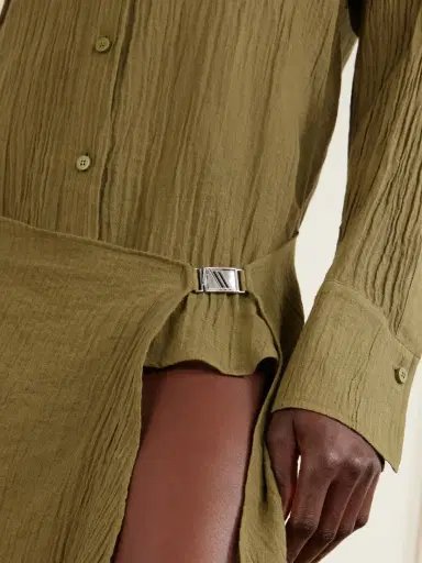The Attico Asymmetric Cotton Mini Dress | Thumbnail 4 The Attico Asymmetric Cotton Mini Dress | Thumbnail 4