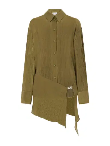 The Attico Asymmetric Cotton Mini Dress | Thumbnail 1 The Attico Asymmetric Cotton Mini Dress | Thumbnail 1