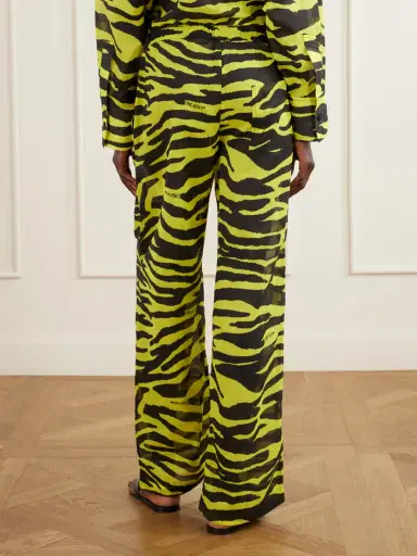 The Attico Zebra-print Cotton Mid-rise Wide-leg Pants | Thumbnail 3 The Attico Zebra-print Cotton Mid-rise Wide-leg Pants | Thumbnail 3
