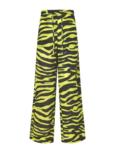 The Attico Zebra-print Cotton Mid-rise Wide-leg Pants | Thumbnail 1 The Attico Zebra-print Cotton Mid-rise Wide-leg Pants | Thumbnail 1