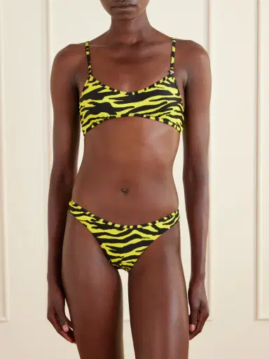 The Attico Animal-print Triangle Bikini | Thumbnail 2 The Attico Animal-print Triangle Bikini | Thumbnail 2