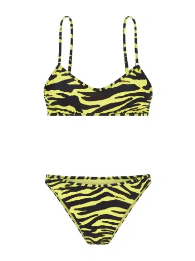 The Attico Animal-print Triangle Bikini | Thumbnail 1 The Attico Animal-print Triangle Bikini | Thumbnail 1