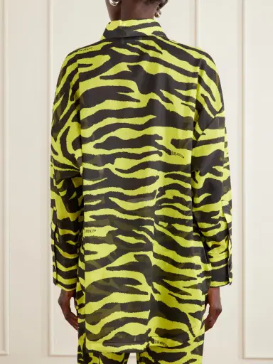 The Attico Asymmetric Animal-print Cotton Shirt | Thumbnail 4 The Attico Asymmetric Animal-print Cotton Shirt | Thumbnail 4