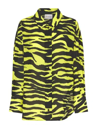 The Attico Asymmetric Animal-print Cotton Shirt | Thumbnail 1 The Attico Asymmetric Animal-print Cotton Shirt | Thumbnail 1