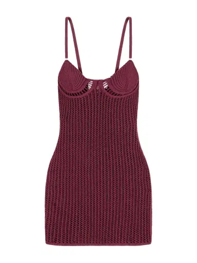 The Attico Crochet Cotton-blend Mini Dress | Thumbnail 1 The Attico Crochet Cotton-blend Mini Dress | Thumbnail 1