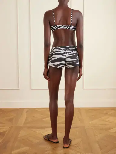 The Attico Zebra-print Cotton-voile Shorts | Thumbnail 3 The Attico Zebra-print Cotton-voile Shorts | Thumbnail 3