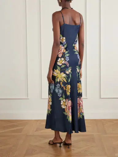 Farm Rio Maira Floral-print Satin Maxi Dress | Thumbnail 3 Farm Rio Maira Floral-print Satin Maxi Dress | Thumbnail 3
