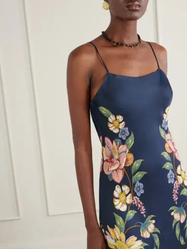 Farm Rio Maira Floral-print Satin Maxi Dress | Thumbnail 4 Farm Rio Maira Floral-print Satin Maxi Dress | Thumbnail 4