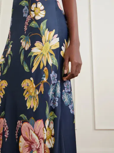 Farm Rio Maira Floral-print Satin Maxi Dress | Thumbnail 5 Farm Rio Maira Floral-print Satin Maxi Dress | Thumbnail 5