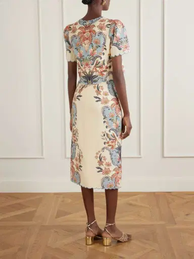 Farm Rio Cropped Floral-appliquéd Printed Linen Top | Thumbnail 3 Farm Rio Cropped Floral-appliquéd Printed Linen Top | Thumbnail 3