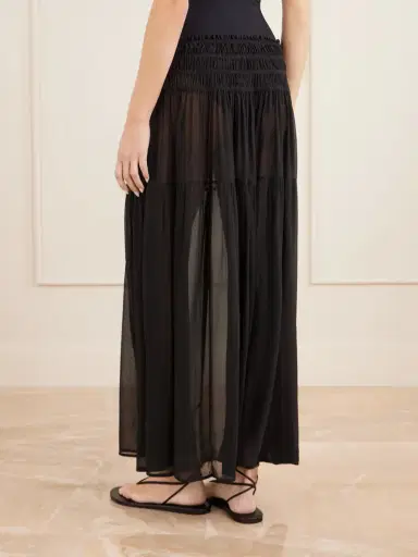 Eres Midnight Shirred Muslin Maxi Skirt | Thumbnail 4 Eres Midnight Shirred Muslin Maxi Skirt | Thumbnail 4