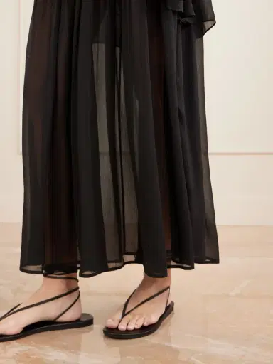 Eres Midnight Shirred Muslin Maxi Skirt | Thumbnail 5 Eres Midnight Shirred Muslin Maxi Skirt | Thumbnail 5