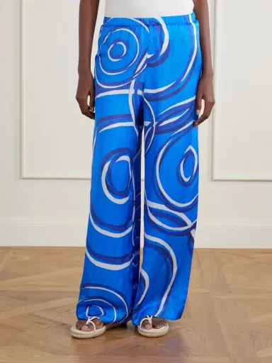 Themis Z Elysia Printed Silk-blend Satin Wide-leg Pants | Thumbnail 3 Themis Z Elysia Printed Silk-blend Satin Wide-leg Pants | Thumbnail 3