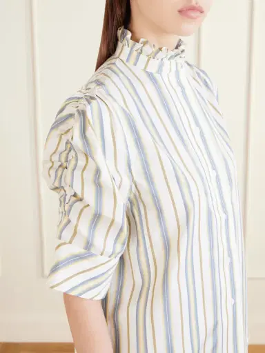 Thierry Colson Vita Striped Cotton Blouse | Thumbnail 4 Thierry Colson Vita Striped Cotton Blouse | Thumbnail 4