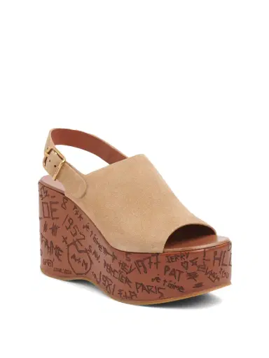 Chloé Suede Maxime Platform Wedge Sandals | Thumbnail 1 Chloé Suede Maxime Platform Wedge Sandals | Thumbnail 1