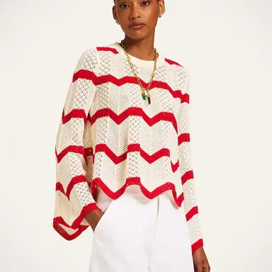 La DoubleJ Chevron Crop Sweater | Thumbnail 7 La DoubleJ Chevron Crop Sweater | Thumbnail 7