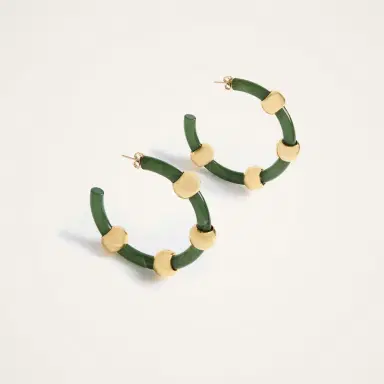 La DoubleJ Studded Hoops | Thumbnail 3 La DoubleJ Studded Hoops | Thumbnail 3
