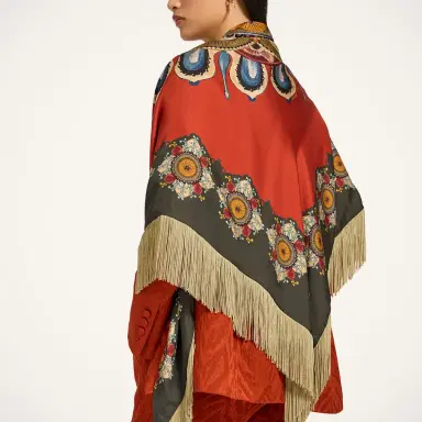 La DoubleJ Fringe Triangle Scarf | Thumbnail 2 La DoubleJ Fringe Triangle Scarf | Thumbnail 2