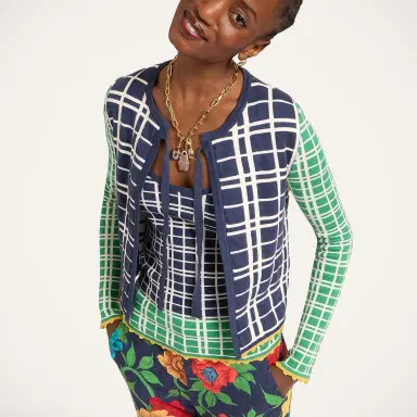La DoubleJ Check Me Cardigan | Thumbnail 4 La DoubleJ Check Me Cardigan | Thumbnail 4