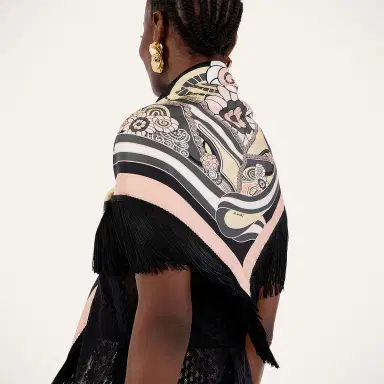 La DoubleJ Reversible Fringe Foulard 90 | Thumbnail 2 La DoubleJ Reversible Fringe Foulard 90 | Thumbnail 2