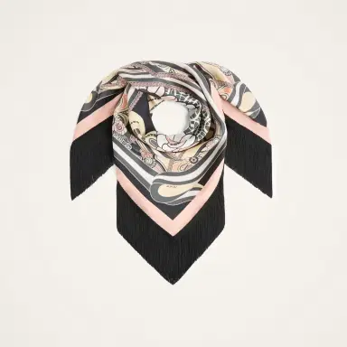 La DoubleJ Reversible Fringe Foulard 90 | Thumbnail 3 La DoubleJ Reversible Fringe Foulard 90 | Thumbnail 3