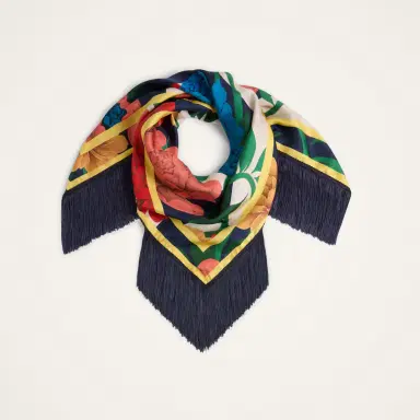 La DoubleJ Reversible Fringe Foulard 90 | Thumbnail 4 La DoubleJ Reversible Fringe Foulard 90 | Thumbnail 4