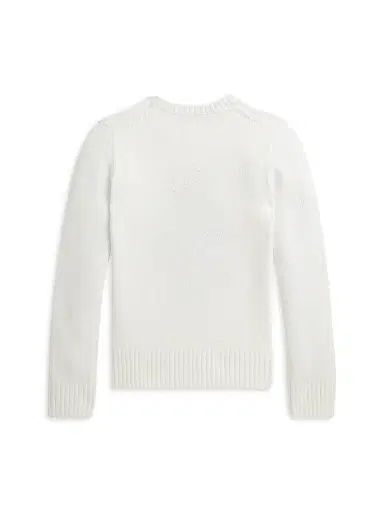 Polo Ralph Lauren Little Girl's & Girl's Polo Bear Cotton Sweater - Deckwash White | Thumbnail 2 Polo Ralph Lauren Little Girl's & Girl's Polo Bear Cotton Sweater - Deckwash White | Thumbnail 2