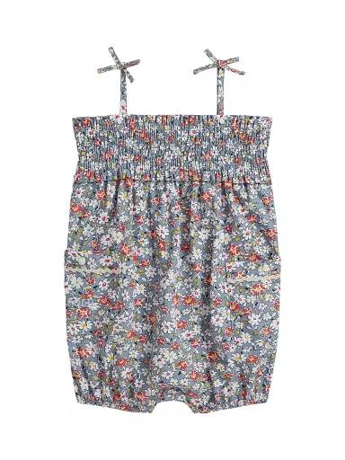 Polo Ralph Lauren Baby Girl's Floral Smocked Bubble Shortall - Lydston Floral 3 Months | Thumbnail 1 Polo Ralph Lauren Baby Girl's Floral Smocked Bubble Shortall - Lydston Floral 3 Months | Thumbnail 1